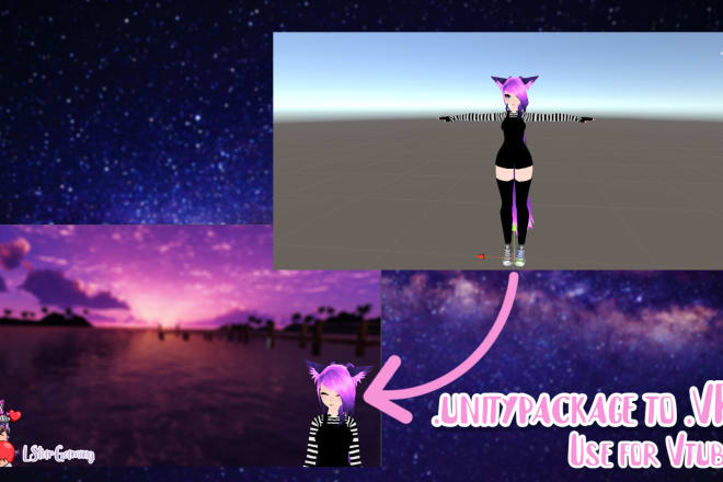 I will convert your vrchat avatar into vrm format for vtubing