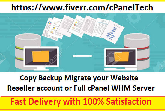 I will copy backup migrate your website or reseller account or full cpanel whm server