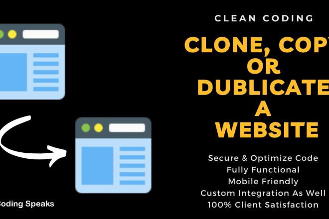 I will copy, clone or dublicate a website