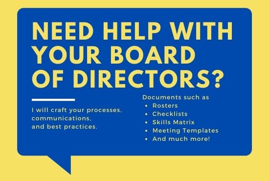 I will craft a roster for your board of directors