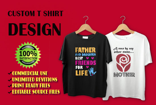 I will creat custom typography t shirt designs in bulk for your pod business