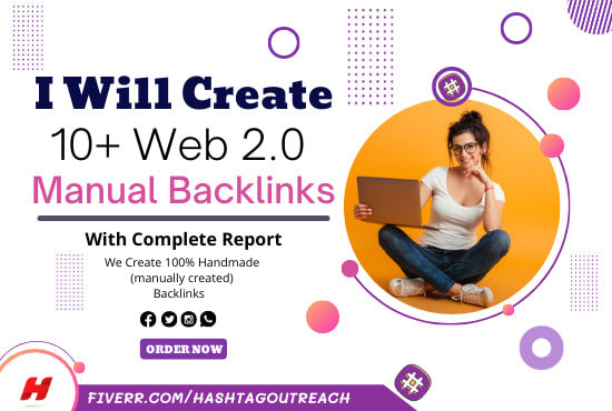 I will create 10 plus web 2 point 0 backlinks
