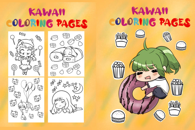I will create 30 pages coloring book and cover for kdp in 24 hours