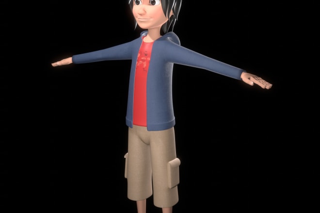 I will create 3d character with topology
