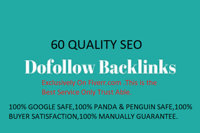 I will create 60 high quality seo dofollow backlinks for ranking