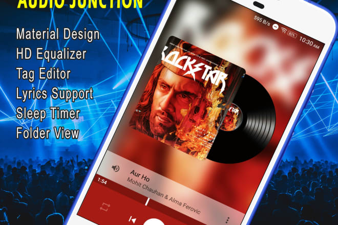 I will create a beautiful music player app for android