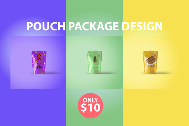 I will create a custom amazing pouch packaging design