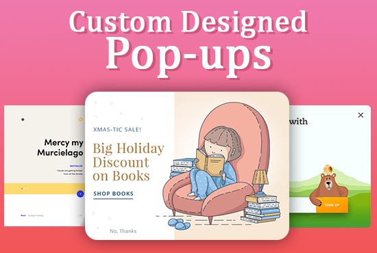 I will create a custom designed popup for your website