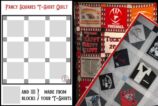 I will create a custom quilt from your cherished teeshirts