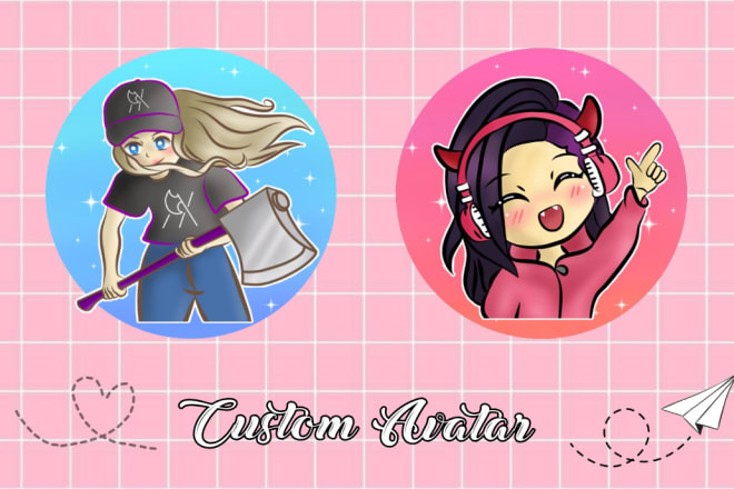 I will create a cute avatar twitch, youtube for you
