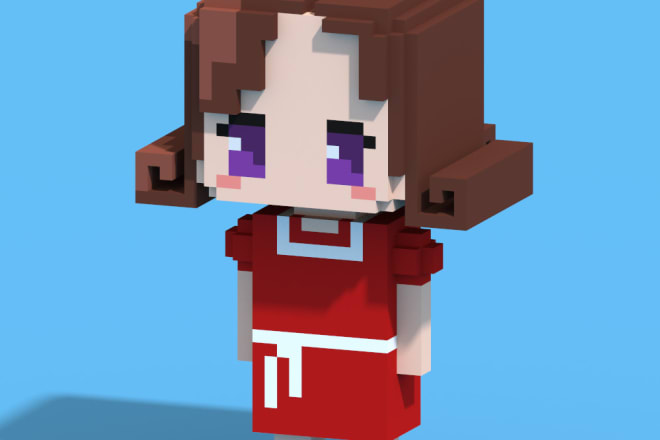 I will create a cute voxel character