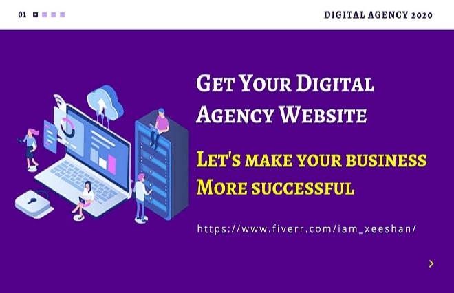 I will create a digital agency website