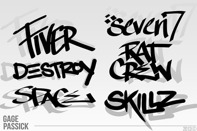 I will create a graffiti style logo