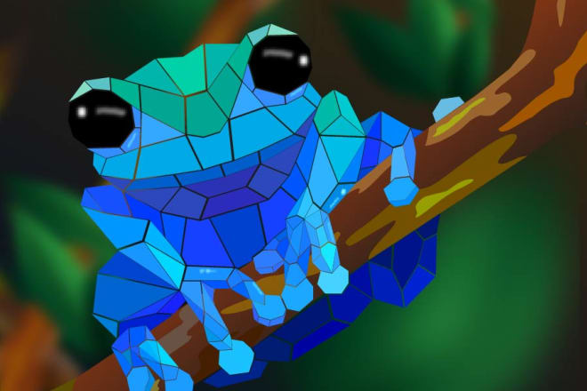 I will create a low poly illustration of animals
