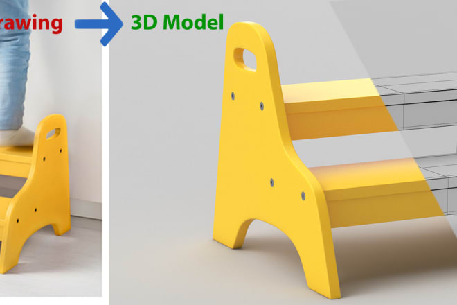 I will create a nice 3d furniture modeling and rendering