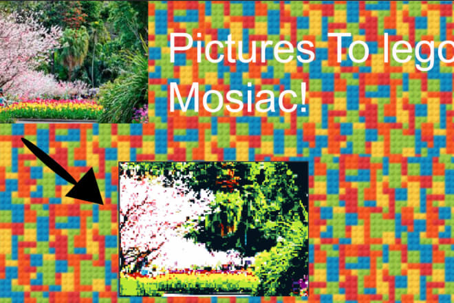 I will create a profesional lego mosaic out of a picture