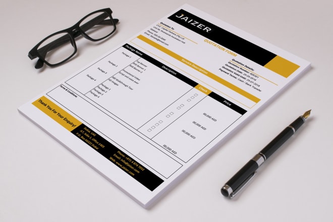I will create a professional invoice template or quotation form