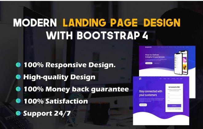 I will create a professional landing page at the lowest cost with code