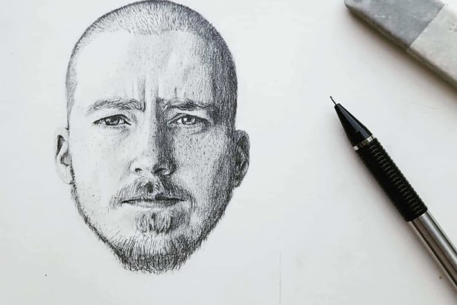 I will create a realistic graphite portrait from your images