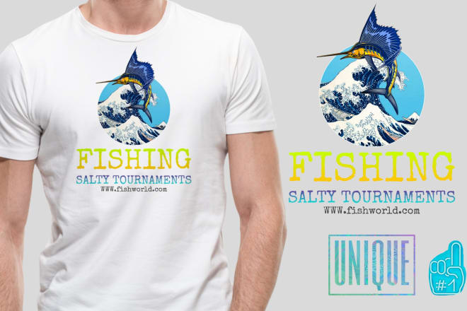 I will create amazing design for your fishing,hunting,camping t shirt