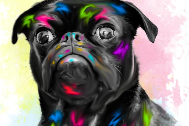 I will create amazing pet portrait in my style