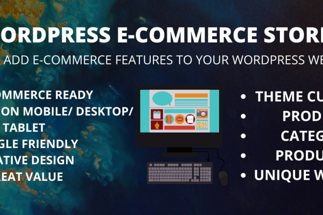 I will create an ecommerce setup on wordpress