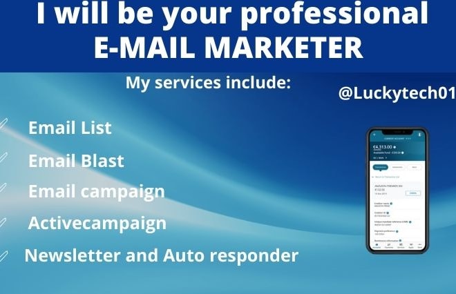 I will create an email marketing, email blast, email template, email list