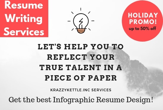 I will create an infographic resume design targeted for the job