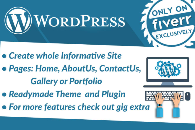 I will create an infographic website with wordpress