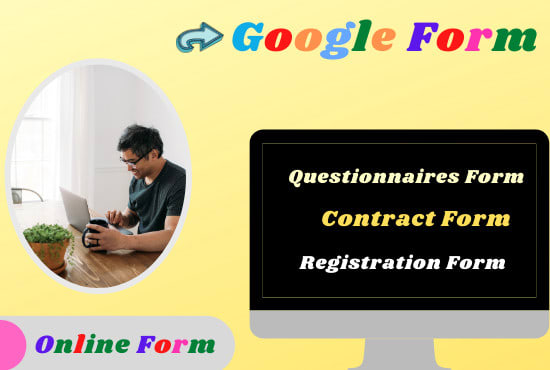 I will create an online form registration form contract form using google from
