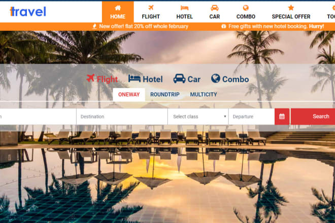 I will create an online travel agency platform using sabre