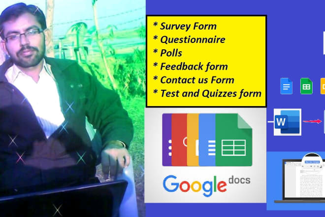 I will create any files to google docs, survey form, sheets, forms