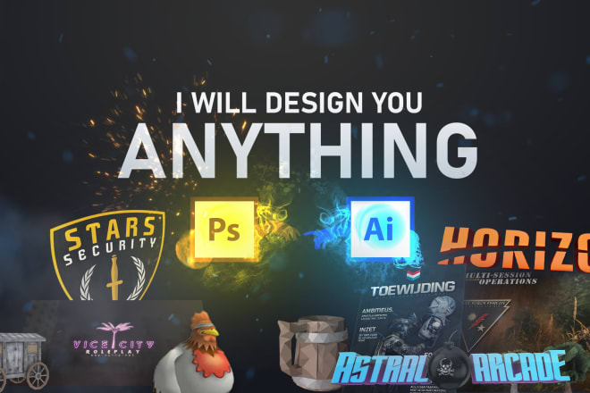 I will create any type of design a logo, poster banners, game art