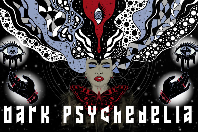 I will create awesome dark psychedelic trippy illustration