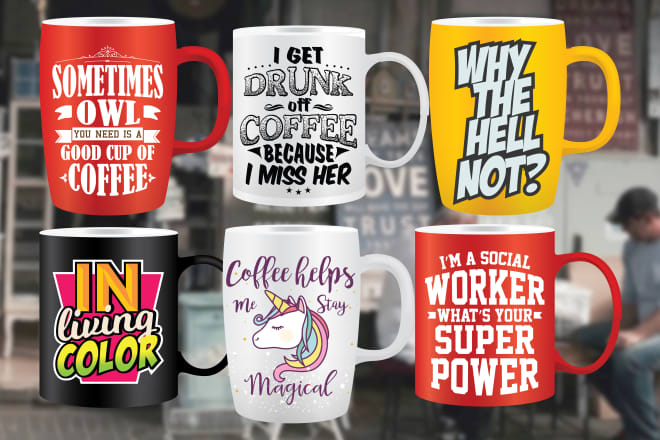 I will create awesome mug design in 24hrs