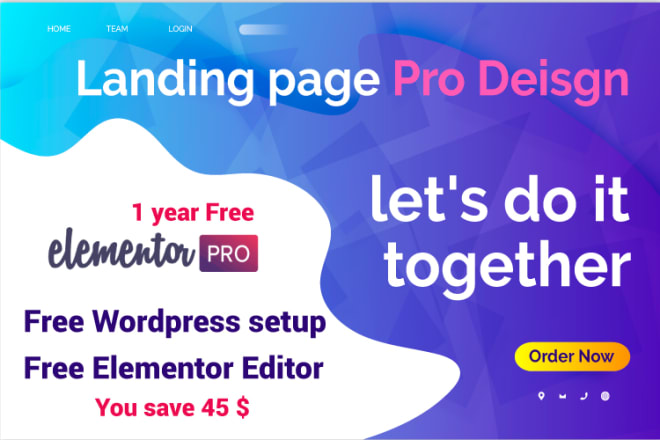 I will create beautifull landing page plus free elementor pro