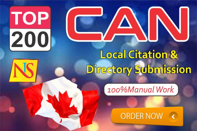 I will create best 200 canada local seo citations
