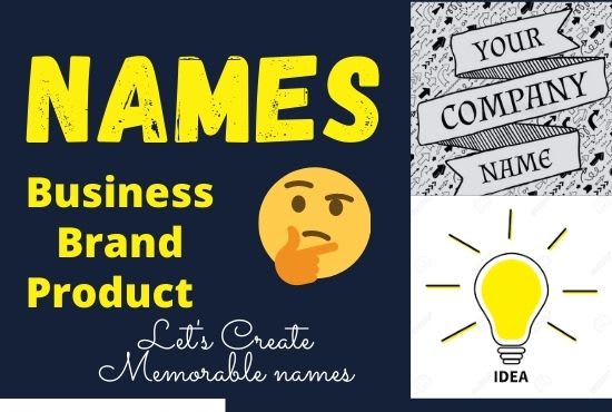 I will create best brandable business names and slogans