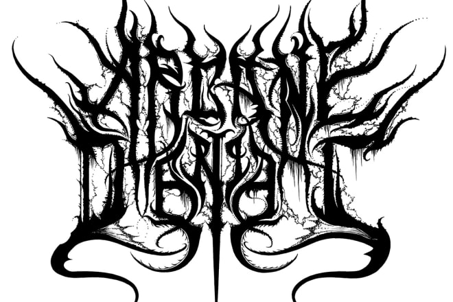 I will create black metal logo bands