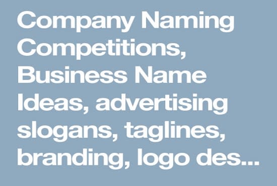 I will create business and brand names with domain availability