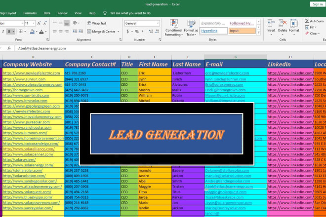 I will create business leads list emails for your targeted niche