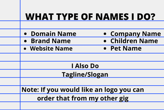 I will create business name, brand name, company name ideas