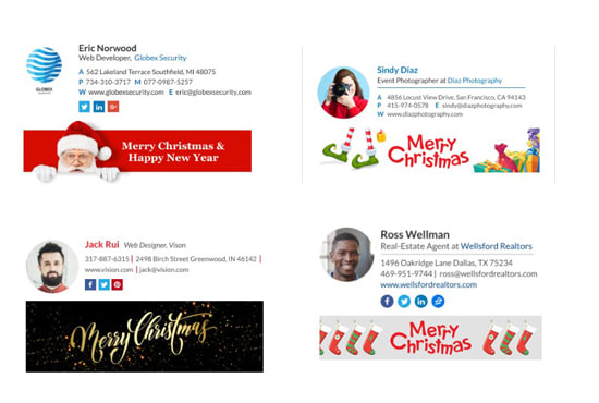 I will create christmas HTML email signature gmail outlook