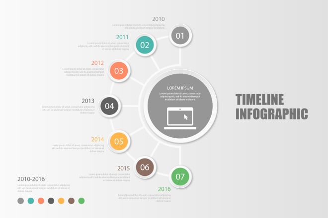 I will create circle timeline infographics