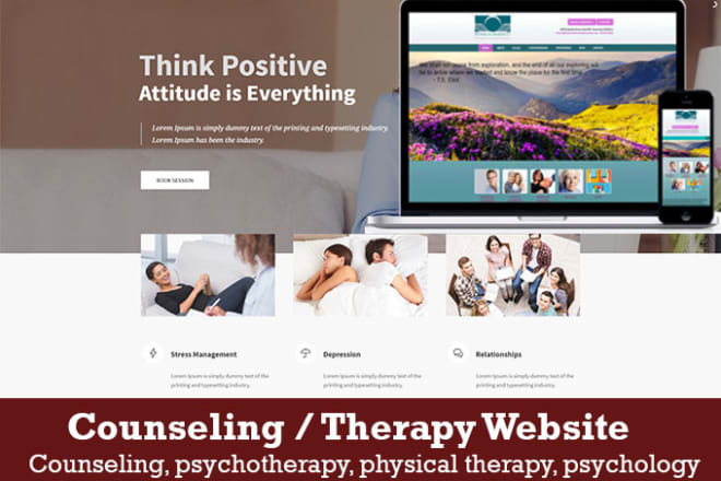I will create counseling, therapy, mental health, wellness website