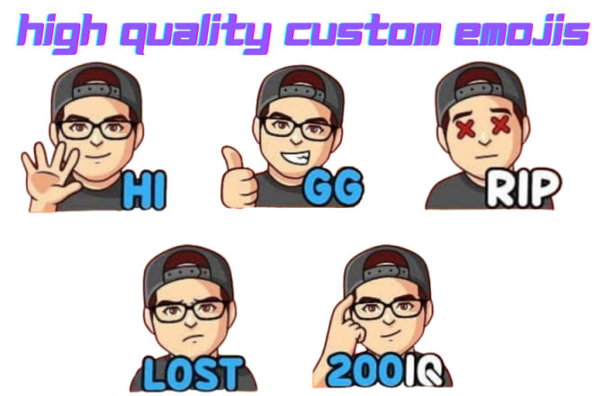 I will create custom emojis for youtube twitch and discord of high quality