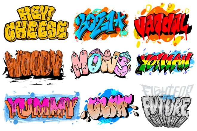 I will create custom font with graffiti style