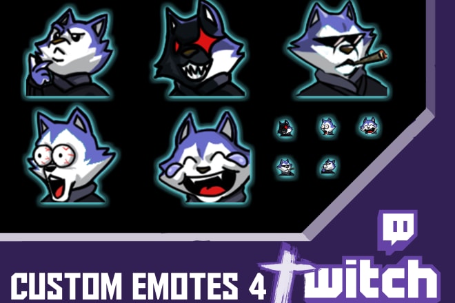 I will create custom made emotes for twitch