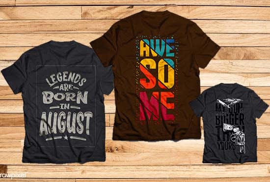 I will create custom typography t shirts in just 4 hours