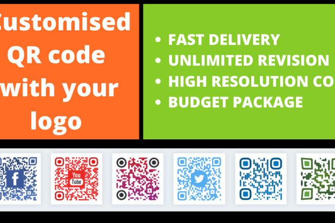 I will create customised qr code with your logo professionally